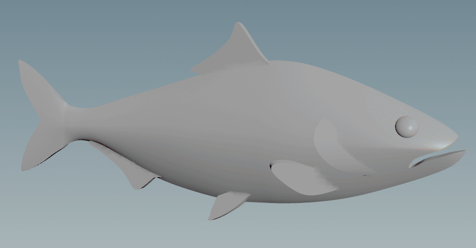 Fish geometry with Voronoi flower surface