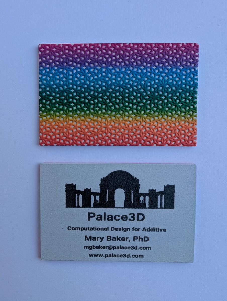 3D-printed business card